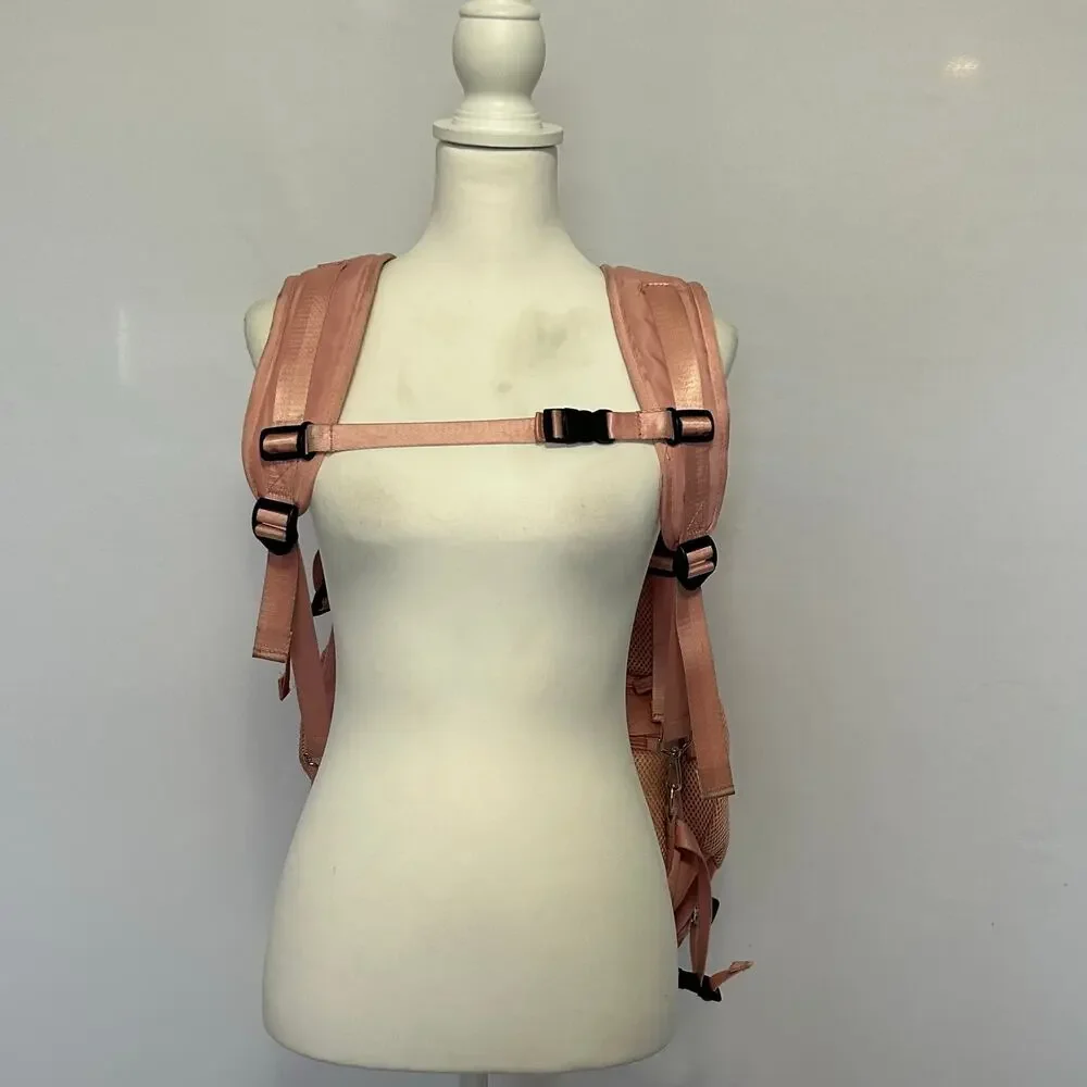 Travel Backpack Carry On Personal Item Pink Laptop Weekender Clamshell 18